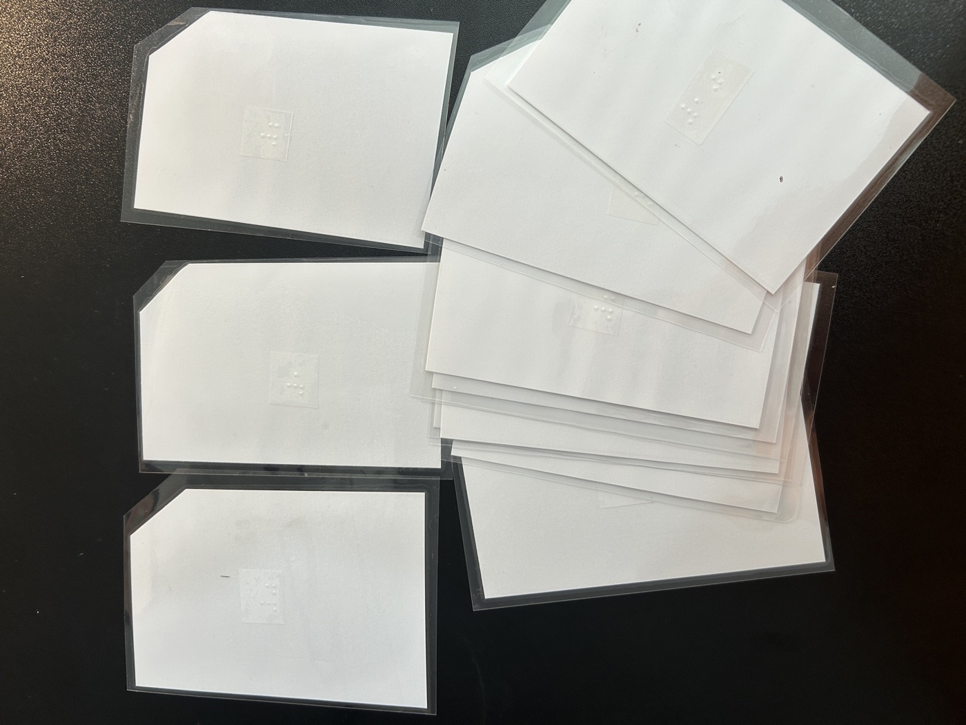 Braille flash card set