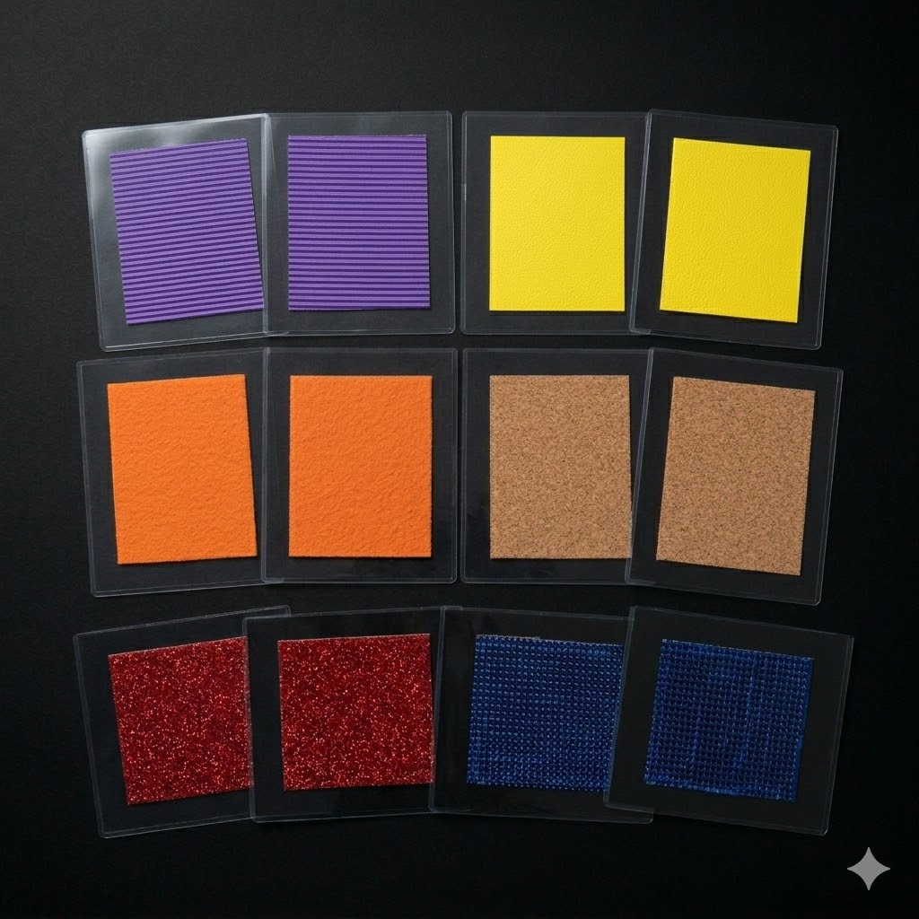 Tactile matching cards for differentiation practice